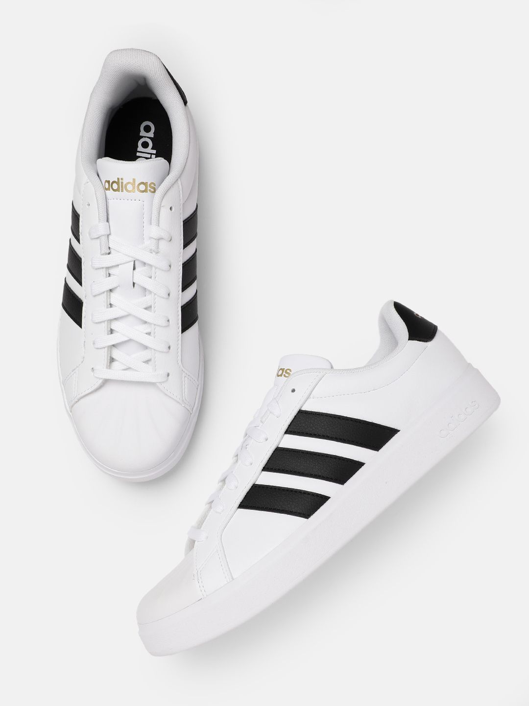 Mens adidas White/Black Streettalk Trainers 9 EU 44